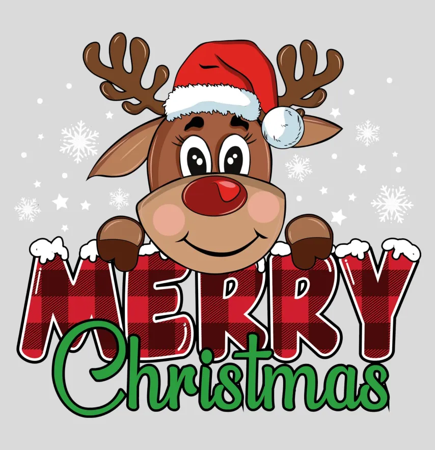 Термоналіпка "Merry christmas" олень 18*19 см-1