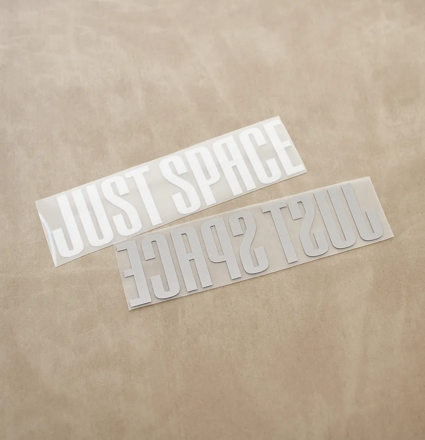 Термоаплікація рефлективна "Just space" 12*3 cм сірого кольору-1