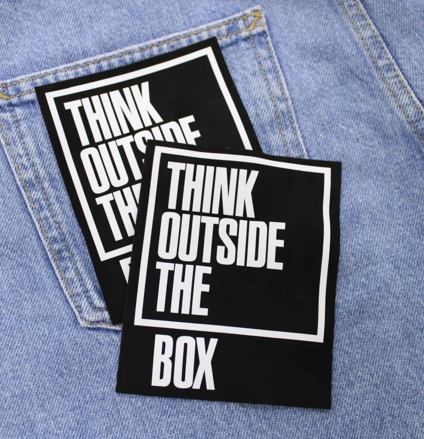 Нашивка "Think outside the box" 95*120 мм-1