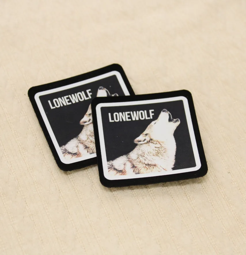 Нашивка "Lone Wolf" волк 50*50 мм-1