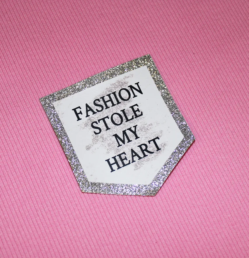 Нашивка из глитера "Fashion stole" 67*75 мм серебряного цвета-0