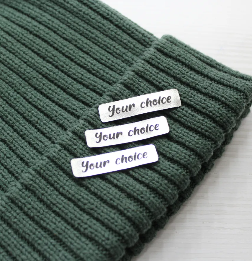 Нашивка "Your choice" 40*10 мм срібного кольору-1