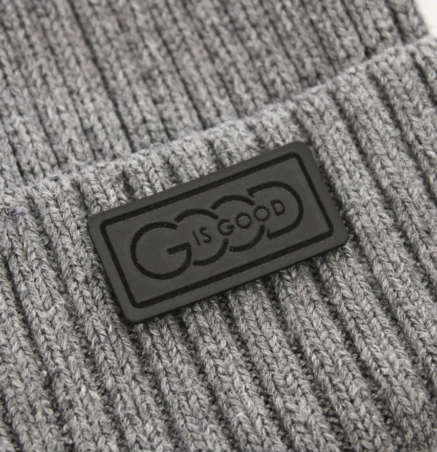 Нашивка "Good is good" 40*20 мм черного цвета-0