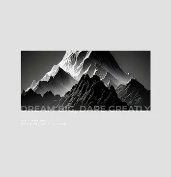 Термонаклейка "Горы" dream big 19*11 см