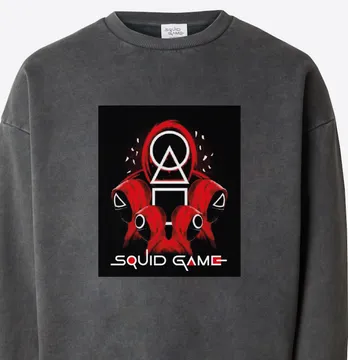 Нашивка тканевая "Squid game" игра в кальмара 22*18 см