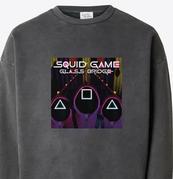 Нашивка тканевая "Squid game" игра в кальмара 22*22 см
