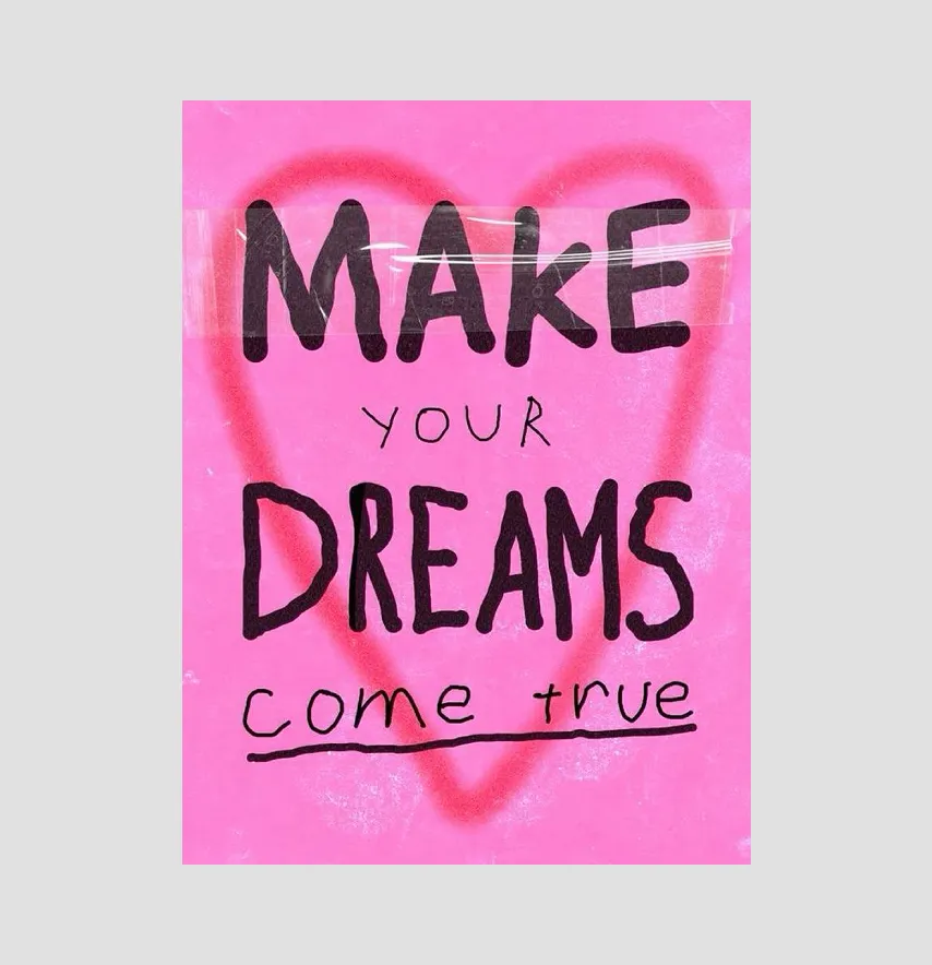 Термонаклейка "Make dreams" 18,5*29 см-0