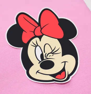 Нашивка тканева фігурна "Minnie" підморгує 18*23 см