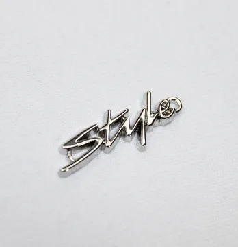 Лейба металлическая "Style" длина 28*8 мм серебро
