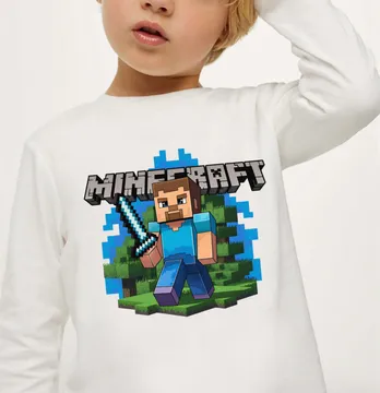 Термонаклейка "Minecraft" Стив 19*17 см