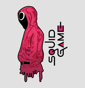 Термонаклейка "Игра в кальмара" squid game 19*29 см