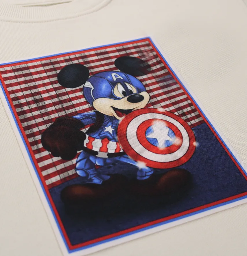 Нашивка тканева "Mickey" капітан Америка 15*20 см-1