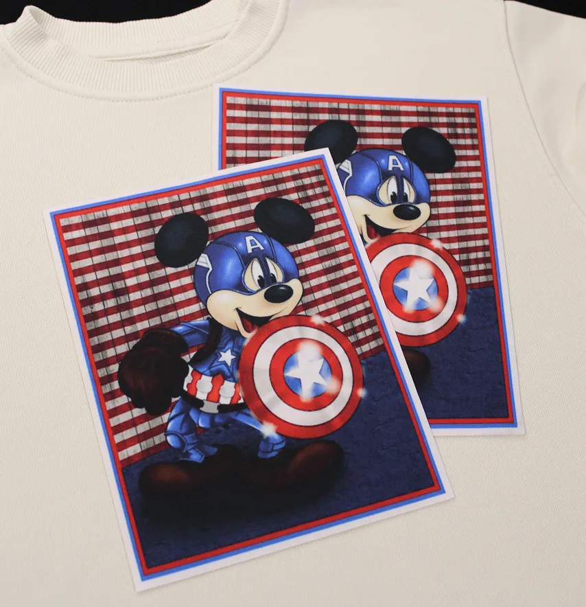 Нашивка тканева "Mickey" капітан Америка 15*20 см-2