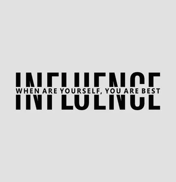 Термонаклейка "Influence" 19*5,5 см черного цвета