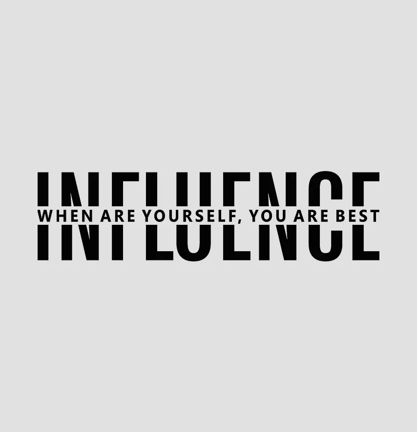 Термонаклейка "Influence" 19*5,5 см черного цвета-0