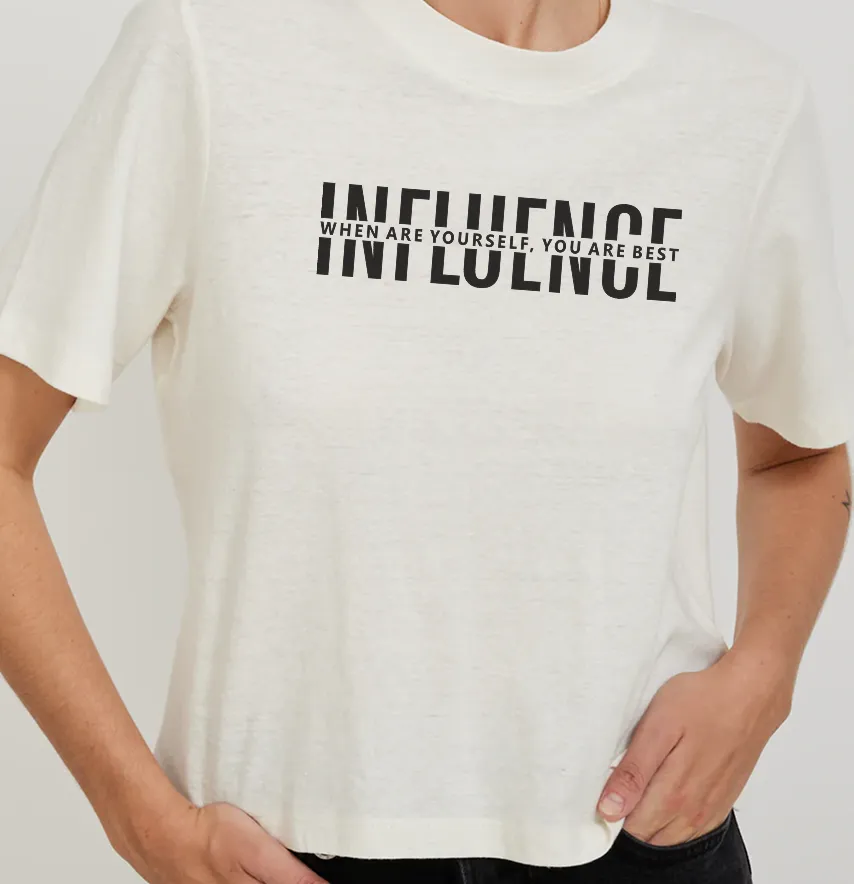 Термонаклейка "Influence" 19*5,5 см черного цвета-1