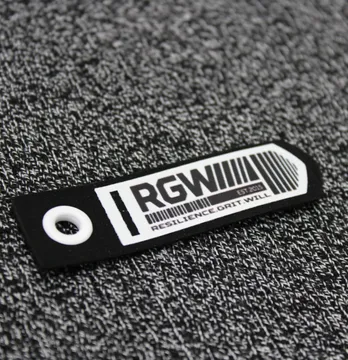 Нашивка "RGW" 65*20 мм чорно-білого кольору