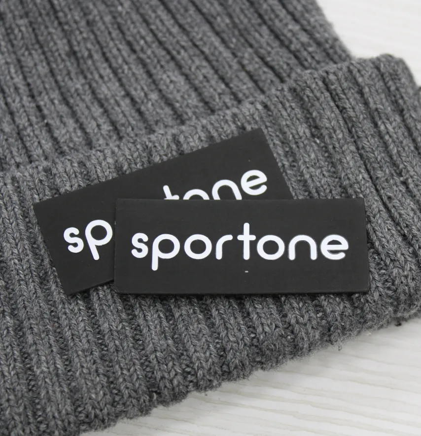 Нашивка "Sportone" 60*25 мм чорного кольору з білим-1