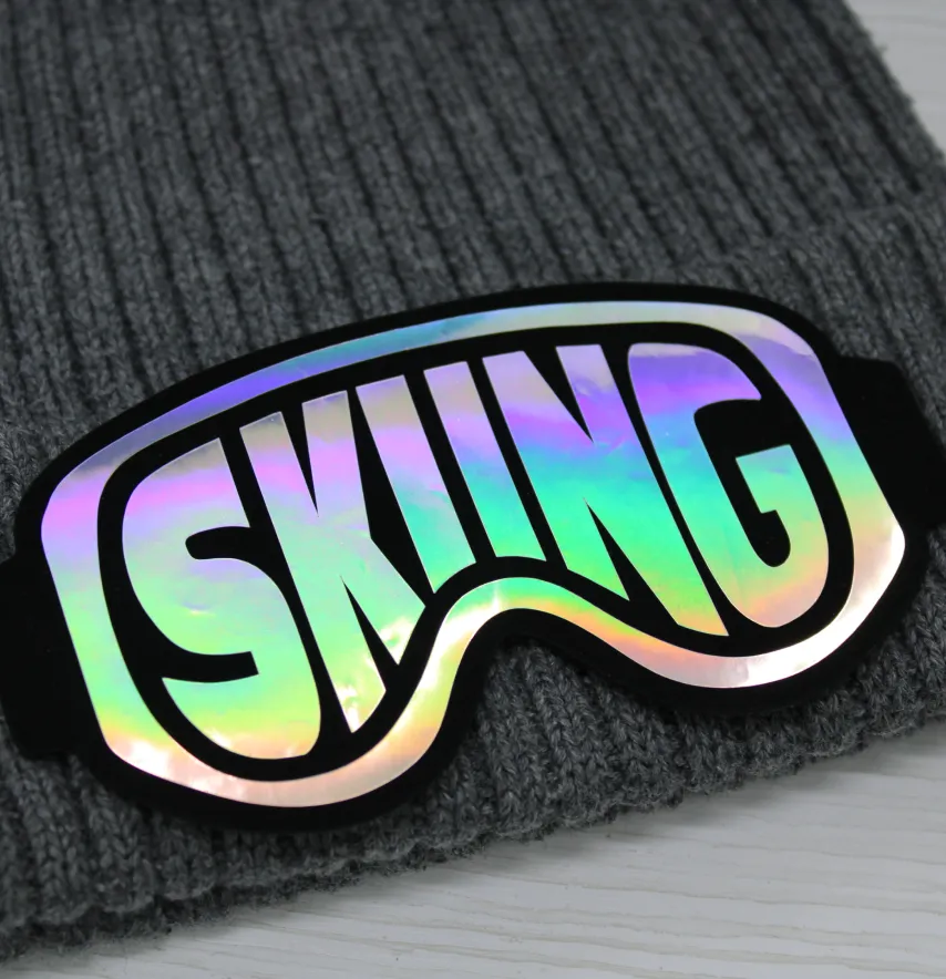 Нашивка "Skiing" окуляри 120*66 мм з голограмою-1