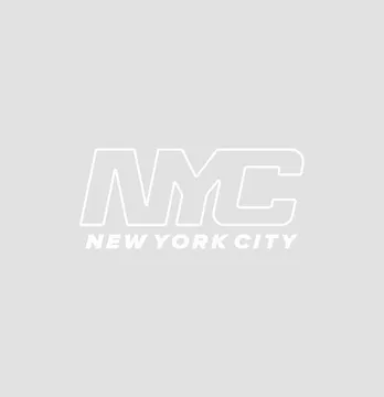 Термонаклейка "NYC New York City" 6*2,7 см белого цвета