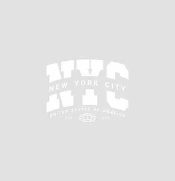 Термонаклейка "NYC New York City" USA 6*4,5 см белого цвета
