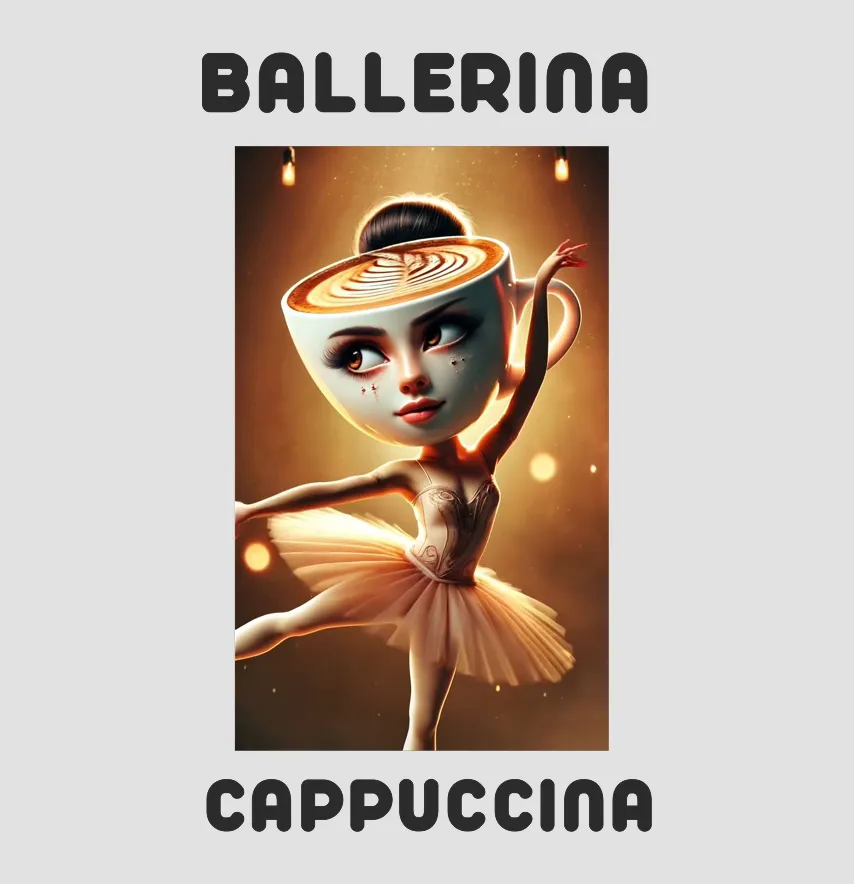 Термонаклейка "Ballerina cappucina" 14,5*24,5 см-1