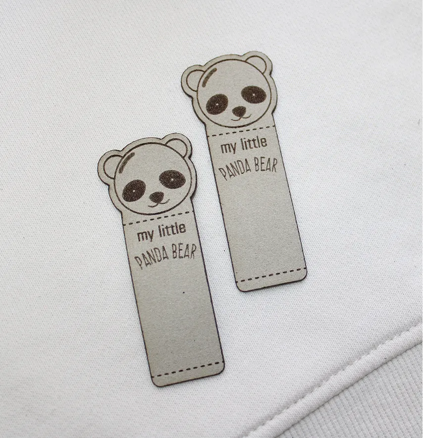 Нашивка "My little PANDA BEAR" 32*75 мм оливкового кольору-1