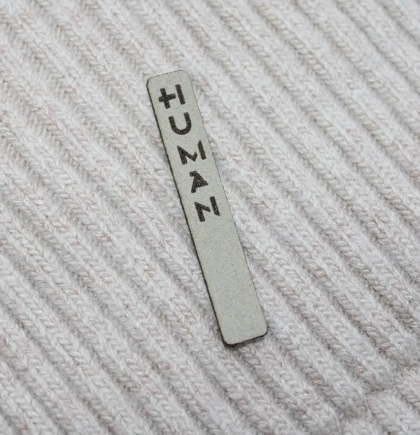Нашивка "Human" 10*60 мм оливкового кольору-3