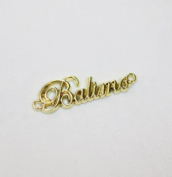 Лейба металлическая "Balimo" длина 35 мм золотая