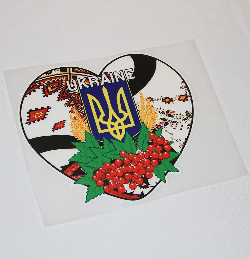 Термоналіпка "Серце з калиною Ukraine" 16*18,5 см-2
