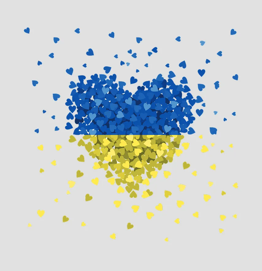 Термонаклейка "Сердце Украина" 19*19 см-1