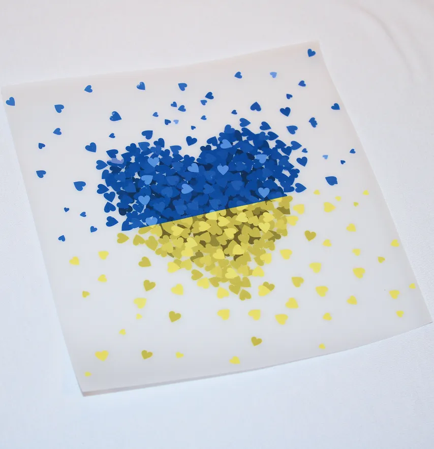 Термонаклейка "Сердце Украина" 19*19 см-2