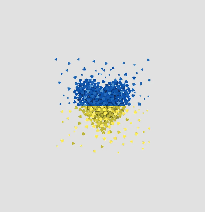 Термоналіпка "Серце Україна" 8*8 см-1