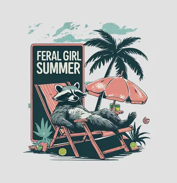 Термоналіпка "Feral girl" єнот 17,5*19 см