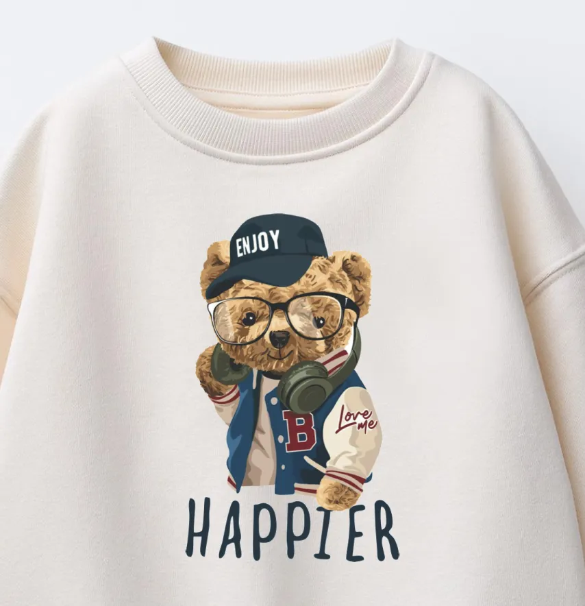 Термонаклейка "Мишка" happier 14,5*23 см-1