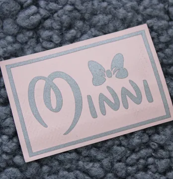 Нашивка світловідбивна "Minni" 60*40 мм рожевого кольору