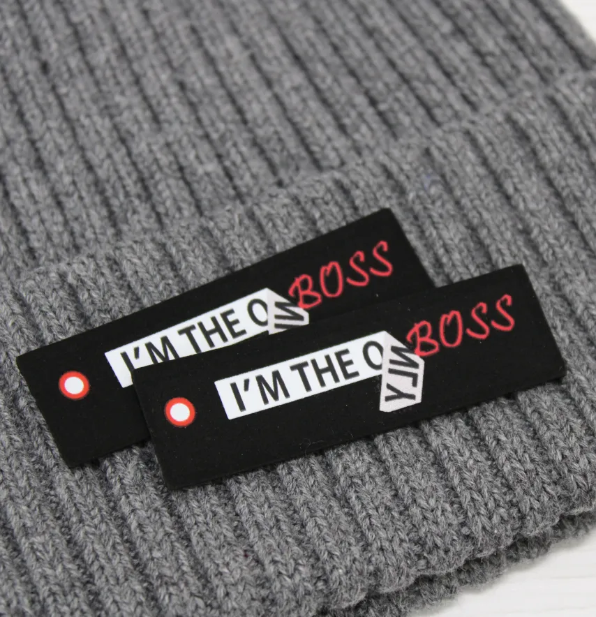 Нашивка "I'm the only boss" 60*20 мм чорного кольору-1