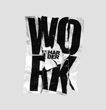 Термоналіпка "Work harder" 18,5*25 см