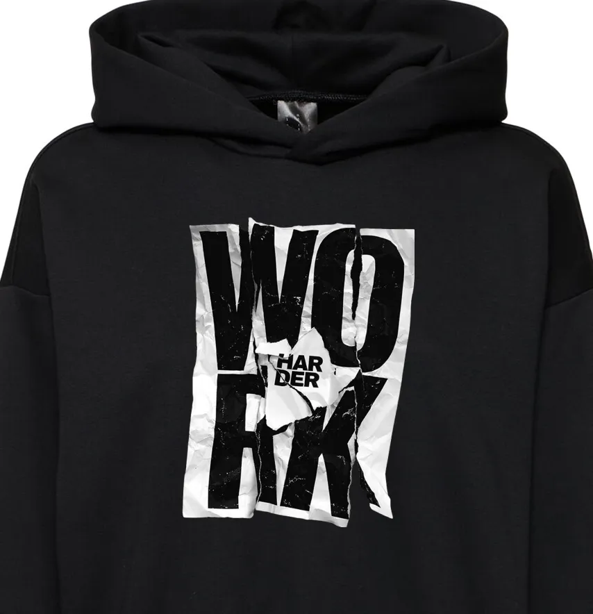 Термонаклейка "Work harder" 18,5*25 см-1