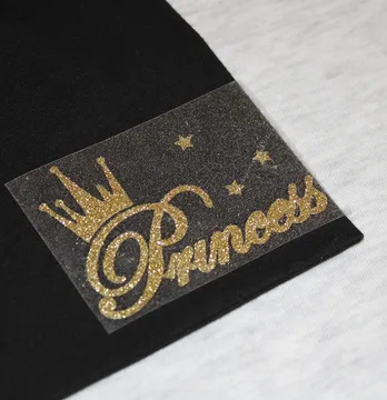 Термоаппликация из глитера "Princess" 5,5*8 см