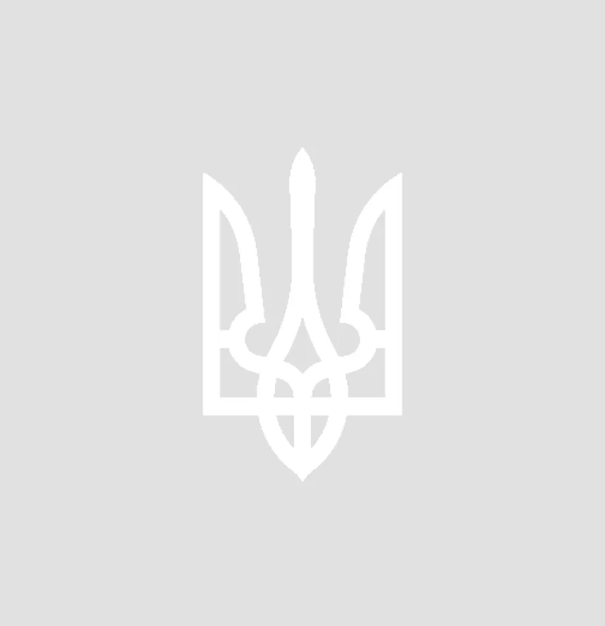 Термонаклейка "Герб Украины" 3*4,5 см белого цвета-1