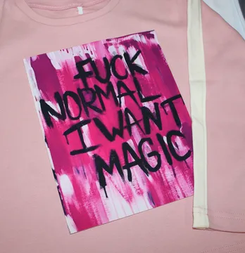 Нашивка тканевая "F*ck normal" 17,5*22 см