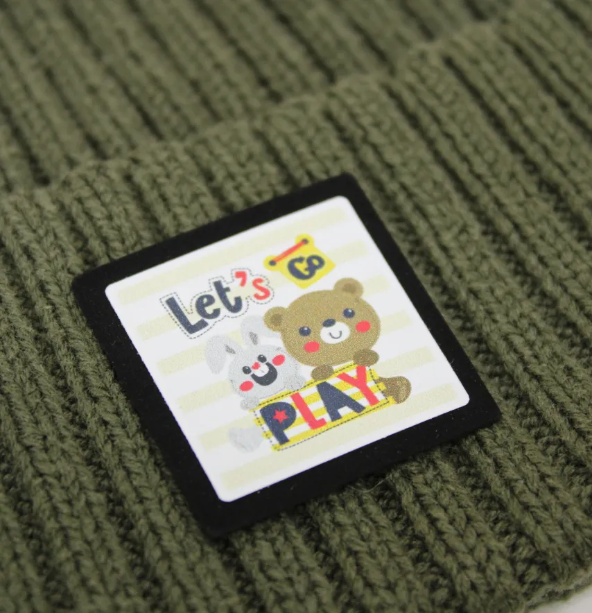 Нашивка "Lets go play" 35*35 мм-0