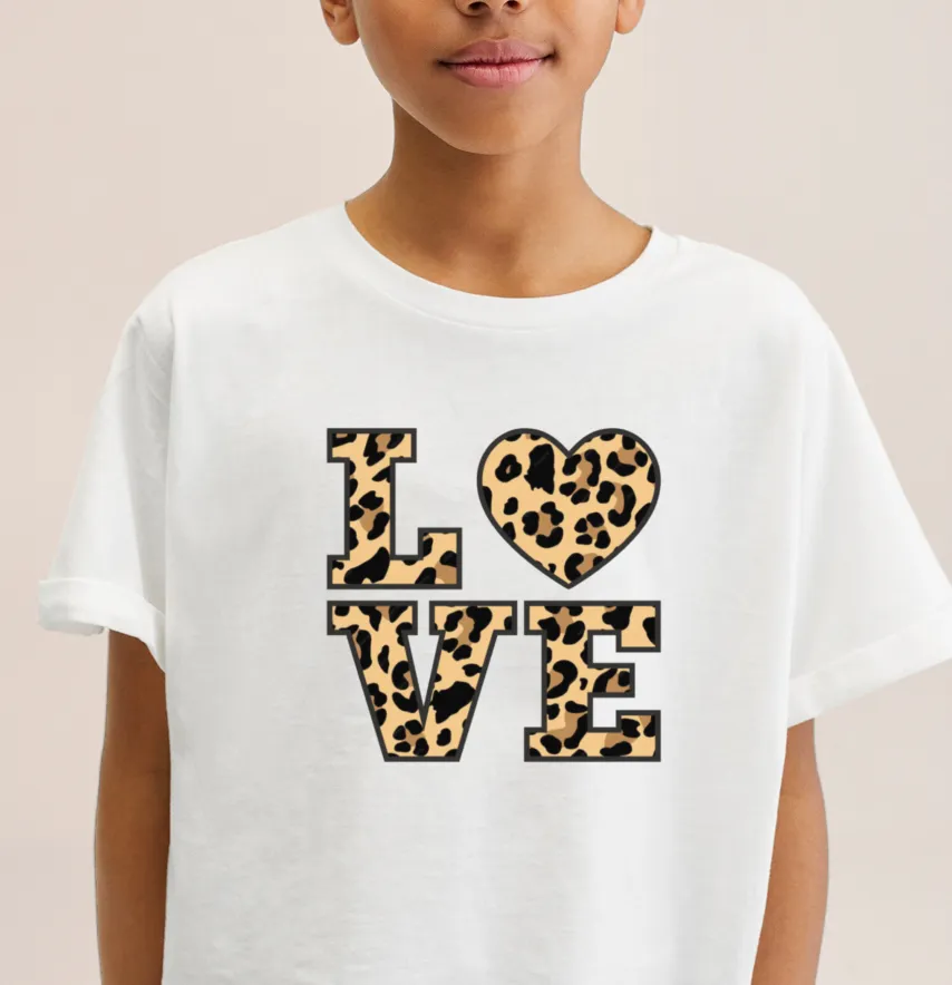 Термоналіпка "Love" леопардова 14*14 см-1