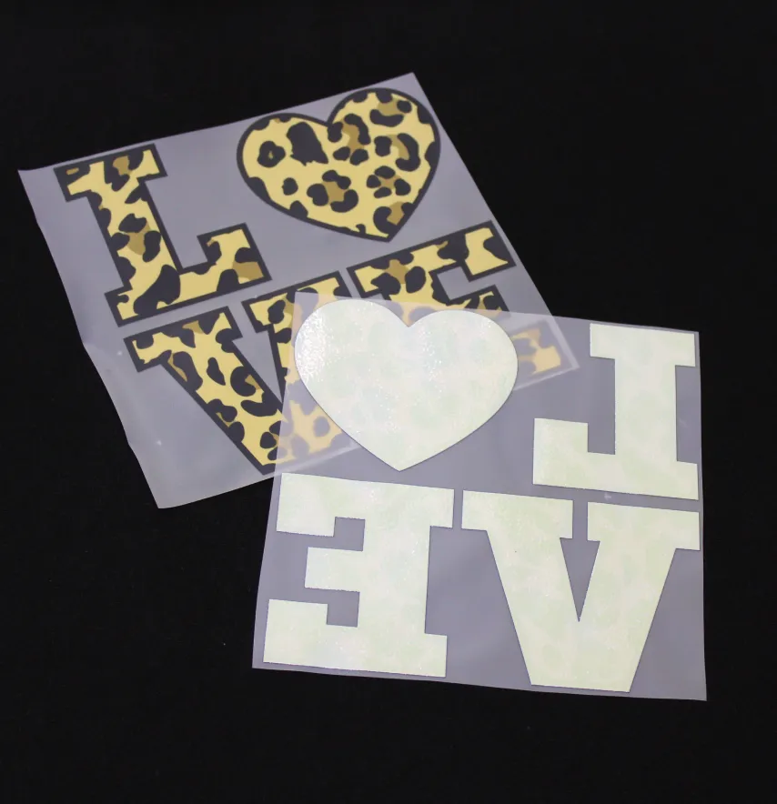 Термоналіпка "Love" леопардова 14*14 см-2