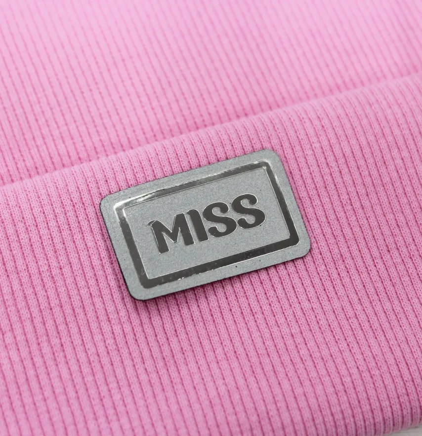 Нашивка светоотражающая "Miss" 40*25 мм серебряного цвета-1