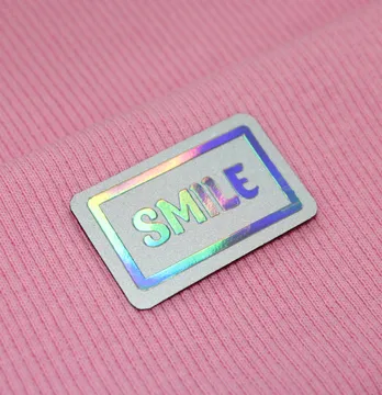 Нашивка светоотражающая "Smile" 40*25 мм с голограммой