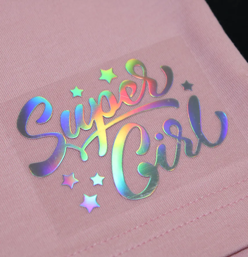 Термоаплікація з плівки "Super Gir" 5*7 см голограма-2