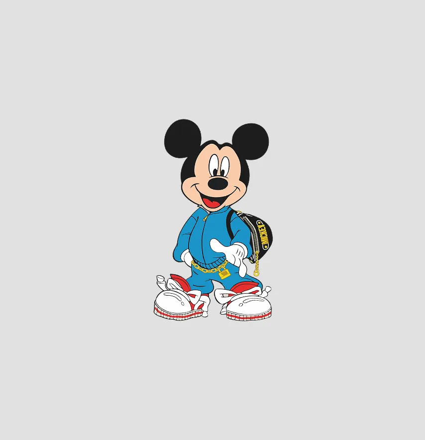 Термонаклейка "Mickey в синем костюме" 3,5*6,5 см-0