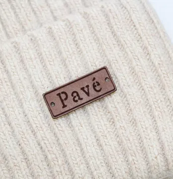 Нашивка "Pave" 30*12 мм коричневого кольору